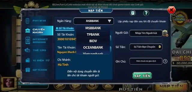 Hướng dẫn sử dụng thẻ game để nạp tiền vào tài khoản thành viên Win55 - Win55